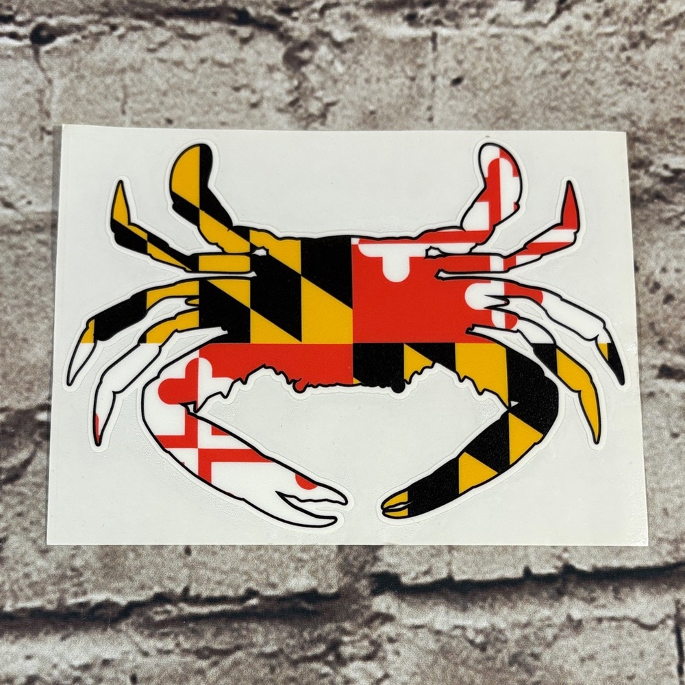 Maryland Flag Crab Decal Sticker